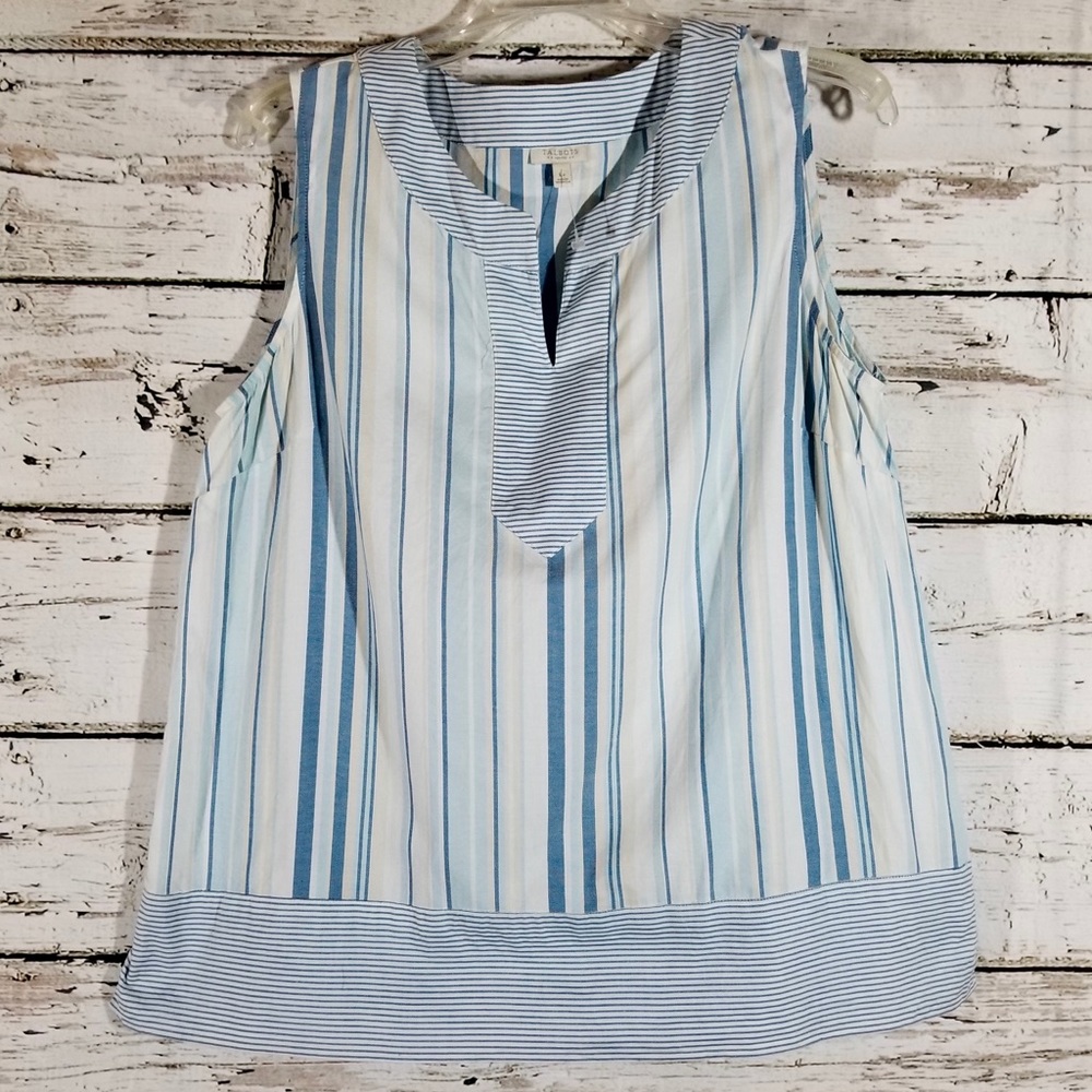 Talbots Blue Striped Tank Tunic